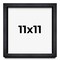 Square Shadow Box 1" Depth Black Picture Frame - UV Acrylic, Backing, Hanging Hardware